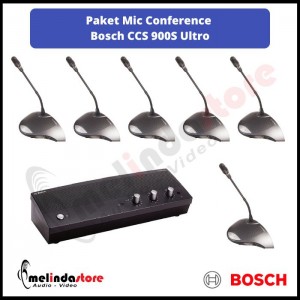 Paket Mic Conference System Kabel Bosch CCS900S Ultro | 6 Mic | 1 Chairman 5 Delegate
